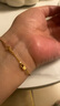 周六福18K金O字延長(zhǎng)鏈彩金三色可選生日禮物 黃18K金 約4.5cm 曬單實(shí)拍圖