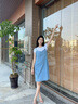 Calvin KleinJeans25早秋新款女士復(fù)古法式性感ck純棉吊帶牛仔連衣裙47C742G XDM-牛仔淺藍(lán) M 曬單實(shí)拍圖
