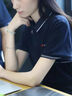 憶服服設高端定制t恤工作服短袖衫男女翻領polo衫文化廣告衫印logo工裝 藏青色 薄款 定制請咨詢客服 2XL (180) 曬單實拍圖