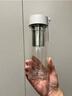 米家玻璃杯 雙層帶茶隔水杯 耐高溫泡茶杯  加厚透明杯子400mL 珍珠白 曬單實拍圖