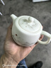 兮元記素?zé)蛑翊删畽趬剡^濾茶壺陶瓷茶具國潮泡茶壺家用單壺伴手禮 素?zé)蛑翊伤畽趬?235ml 曬單實拍圖