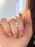 中國黃金CHINA GOLD小方糖黃金耳釘女足金珍珠耳飾中秋節禮物送女友老婆生日實(shí)用足金珍珠耳釘 曬單實(shí)拍圖