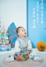 G.DUCKKIDS小黃鴨周歲禮服男寶寶抓周衣服女漢服百日宴百天滿月嬰兒套裝夏季 紅色+香囊 90 建議1~2歲【 80-90cm】cm 曬單實(shí)拍圖