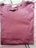 中年媽媽純棉短袖t恤女夏季新款寬松不規則體恤衫 紫紅色 2XL 【建議125-135斤】 曬單實(shí)拍圖