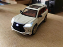 RWTW車(chē)模雷克薩斯LX570汽車(chē)模型合金仿真收藏玩具送男朋友情人節(jié)禮物 雷克薩斯LX570-白色+ 內(nèi)置頂燈場(chǎng)景防塵罩 曬單實(shí)拍圖