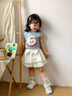 可英 GOWINBABY女童短袖T恤韓式俏皮2025夏季時(shí)尚女孩卡通上衣甜美女寶洋氣套裝 藍(lán)色 110 cm 曬單實(shí)拍圖