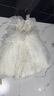 漢佺高端女童公主裙夏季蓬蓬紗女孩生日花童婚禮禮服鋼琴演奏演出服 淺香檳 130 適合體重50-55斤 曬單實(shí)拍圖