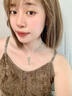 栢啟歆蝴蝶項鏈 雙層綠水晶吊墜女2025新款小眾輕奢鎖骨鏈高級感項鏈 雙層蝴蝶流蘇項鏈 曬單實拍圖