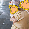 貝娜茜嬰兒帽子夏季薄款寶寶遮陽帽防曬帽嬰幼兒太陽帽漁夫帽新生兒春季 小雞咪-藍色【網(wǎng)格款】 0-6個月(37-44CM) 帽檐4CM 曬單實拍圖