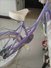 鳳凰兒童自行車男孩女孩歲中大童單車粉色公主款6-9-15歲腳踏車 玫瑰紫-輔助輪款-雙碟剎 22寸適合【145-165cm高】 曬單實拍圖