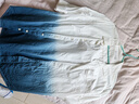森馬（Semir）襯衫男內(nèi)搭外穿襯衣設(shè)計(jì)感漸變吊染中袖上衣小寬松夏裝小眾潮 藍(lán)色調(diào)00488 M 曬單實(shí)拍圖
