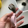 樂(lè)扣樂(lè)扣輔食勺寶寶學(xué)吃飯訓(xùn)練勺不銹鋼自主進(jìn)食勺子一歲以上兒童叉勺套裝 曬單實(shí)拍圖