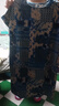 簡當（JIANDANG）加肥加大碼女裝新款夏季胖MM棉質(zhì)復古花文藝過膝中長款連衣裙5804 藍色 大碼均碼【130-180斤】 曬單實拍圖
