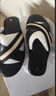 日式潮人字拖男夏季外穿真皮織帶交叉男士拖鞋防滑防臭半拖鞋男款 黑白色 41 曬單實(shí)拍圖