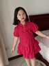WVD國際品牌女童夏季套裝裙子2025新款兒童洋派時髦女寶寶紅色時尚洋裝夏裝 紅色裙子款 紅色裙子款 90 CM 曬單實(shí)拍圖