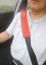 獨步者汽車安全帶護肩套保護套加長保險男女可愛卡通車內(nèi)裝飾品加厚四季 五星旗【1個】長度27CM 曬單實拍圖