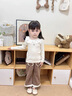 班喜迪女童長袖t恤春秋款2025新款洋氣兒童上衣寶寶公主衣服秋裝打底衫 米色 100 曬單實拍圖