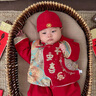 G.duck小黃鴨周歲禮服中國風(fēng)連體衣滿(mǎn)月百天嬰兒衣服寶寶中式抓周宴套裝 紅色連體衣 66 cm建議0-3個(gè)月8-12斤 曬單實(shí)拍圖