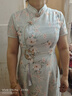 皮爾卡丹（pierre cardin）品牌改良旗袍女夏2025新款年輕款高端小個子媽m新中式連衣裙顯瘦 綠色 梨云 L (106-115斤) 曬單實拍圖