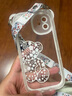 帝仕信（DISHIXIN） 碎花小熊帶掛繩蘋果手機殼iphone全包防摔蘋果iphone手機保護套 【坐姿熊殼+掛繩】 iPhone 12 曬單實拍圖