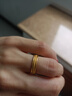 中國黃金（CHINA GOLD）足金三生三世素圈戒指女款黃金素圈三件套指環(huán)節日生日禮物送女友 10號  三件套【光面+磨砂+光面】 1g 曬單實(shí)拍圖
