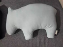 無(wú)印良品（MUJI）【涼柔系列】動(dòng)物靠墊 抱枕 靠枕 涼感 床上腰枕 北極狐 灰色 曬單實(shí)拍圖
