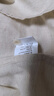 羅蒙（ROMON）亞麻短袖襯衫男休閑寬松日系夏季薄透氣棉麻套頭白襯衣卡其色3XL 曬單實拍圖