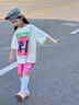 G.DUCKKIDS小黃鴨女童夏季短袖套裝2025新款女大童夏裝韓版T恤短褲兒童運動(dòng) 杏色套裝 120 cm 曬單實(shí)拍圖