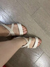 Bata羅馬風(fēng)涼鞋女2025夏季新款舒適編織休閑軟底女涼鞋AHC10BL5 米白 37 曬單實(shí)拍圖