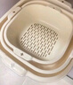 雙槍雙層洗菜盆瀝水籃廚房家用塑料水果盤(pán)濾水淘菜洗菜籃子6件套 曬單實(shí)拍圖
