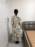 花花公子;PLAYBOY輕奢雪紡短袖連衣裙女夏季2025新款輕奢高端氣質(zhì)收腰媽媽長(cháng)裙子 淺綠色 XL （建議100-115斤） 曬單實(shí)拍圖