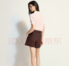 歐時力OCHIRLY 仿亞麻氧氣衫短袖針織衫女polo衫撞色2025夏季新品 櫻花粉 M 曬單實拍圖