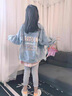 G.DUCKKIDS女童牛仔外套春裝2025新款洋氣童裝韓版秋款中大童百搭上衣兒童潮 藍(lán)色 160 cm 曬單實(shí)拍圖