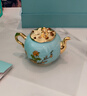 永豐源（auratic）夫人瓷西湖藍(lán) 6/7/8/9頭陶瓷茶具 蓋碗功夫整套茶杯 禮盒套裝 茶具套裝（茶壺組） 6頭 曬單實(shí)拍圖