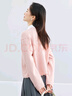 尚都比拉高級感毛衣女冬保暖上衣寬松圓領(lǐng)慵懶風(fēng)針織衫小個(gè)子 淡粉色 S  曬單實(shí)拍圖