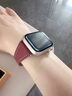 非凡皮匠適用applewatch10蘋(píng)果手表表帶apple watch表帶ultra2男女s10新款iwatch手表帶真皮s9女40/41/44mm 波爾多紅（小蠻腰女款） (S) 40/41/42表 曬單實(shí)拍圖