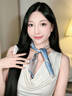 MITHAOL KUSC絲巾桑蠶絲真絲女2025小方巾母親節(jié)生日禮物送媽媽長輩 寧靜藍(lán)【心想事