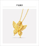 周大福 金絲羽蝶蝴蝶黃金耳釘耳飾(工費360)約2.35g EOF1371 曬單實拍圖