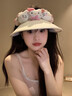可愛kitty貓空頂防曬帽女夏季登山騎行遮陽帽戶外大帽檐太陽帽子 kt貓5玩偶防曬帽 曬單實拍圖