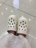 樸西夏季沙灘厚底增高小個子女生休閑洞洞鞋 白+粉 34-35  曬單實拍圖