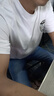 陌汀2025新款潮牌虎頭短袖t恤衫男潮流港風(fēng)純棉ins圓領(lǐng)情侶大碼衣服 白 0001 L 曬單實(shí)拍圖