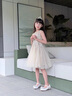 G.DUCKKIDS小黃鴨童裝女童裙子夏季洋氣兒童公主裙女寶寶夏款大花仙子連衣裙 人魚裙子送頭紗 100 (建議90cm 3-4歲左右)cm 曬單實(shí)拍圖