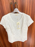 布符（Cloth Fu）布符原創(chuàng)夏季新款氣質(zhì)修身復(fù)古休閑中式拼接V領(lǐng)上衣女款 白色升級款 XL 曬單實(shí)拍圖