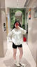 燦圖美式潮流印花連帽衛(wèi)衣女春秋季新款重磅寬松設(shè)計感情侶外套上衣服 白灰色 L 【建議100-120斤】 曬單實拍圖
