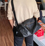 ANDSEEYOU品牌 男士斜挎包 新款真皮旅行包輕軟頭層牛皮日常單肩斜挎包男大容量休閑運動(dòng)健身包男 牛油果綠 曬單實(shí)拍圖