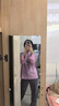 Acne Studios 男女同款 做舊1996印花寬松落肩長袖T恤上衣CL0197 糖果粉色 XXS 曬單實拍圖