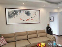 九魚(yú)圖牡丹花開(kāi)富貴客廳山水掛畫(huà)沙發(fā)背景墻面裝飾農村中堂畫(huà)壁畫(huà) 主圖款 連年有余 118cm*48cm【實(shí)木邊框】 曬單實(shí)拍圖