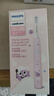 飛利浦（PHILIPS）兒童電動(dòng)牙刷 送男孩女孩生日禮物 適用4-6-12歲 聲波震動(dòng) 2種模式 自帶2支刷頭粉HX2432/02 曬單實(shí)拍圖