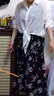 皮爾卡丹（pierre cardin）防曬襯衫女外搭2025夏新款百搭寬松薄款雪紡長(zhǎng)袖開衫短款襯衣外套 白色 L  105-120斤 曬單實(shí)拍圖