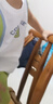 威爾貝魯（WELLBER）嬰幼男女兒童撞色籃球服背心短褲兩件套裝 本白  100  曬單實拍圖